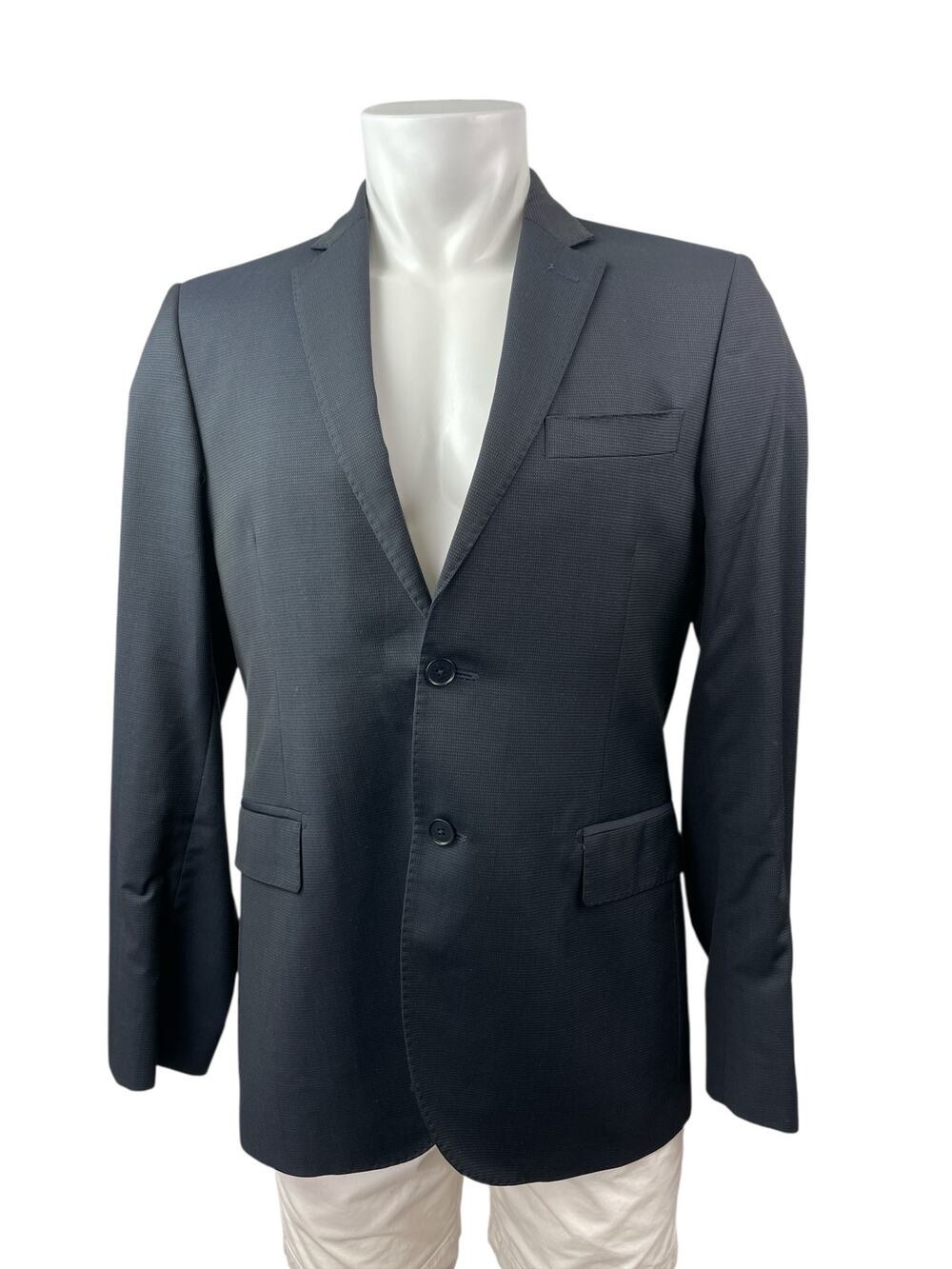 Pierre Balmain 100% Wool Men's Notched Collar Long Sleeve Blazer Coat Jacket S